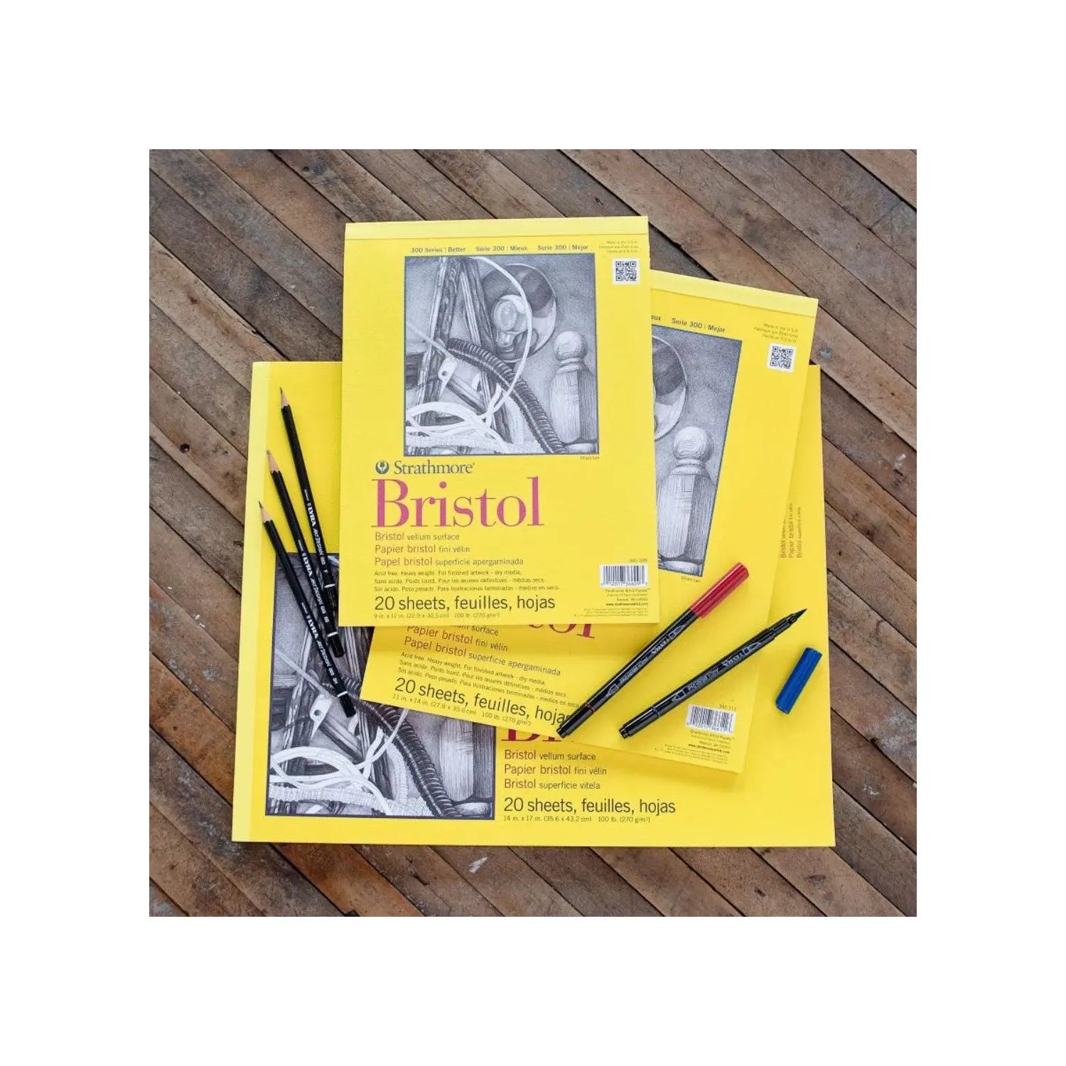 Strathmore Bristol 300 Series,270 GSM,20 sheets - Paper Pad Strathmore